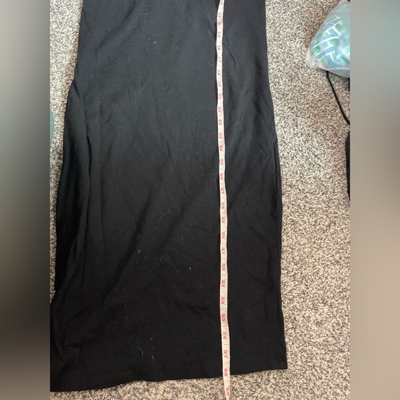 Monrow NWOT Black Cotton Jersey knit Cut Out Shoulder Dress S USA Minimalist - Picture 9 of 10